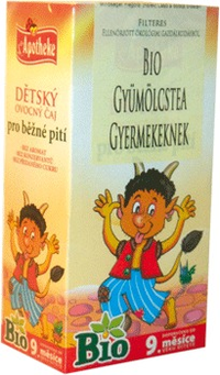A nagyításhoz kattintson a képre! Apotheke Bio Gyümölcstea Gyermekeknek 20 Filter
