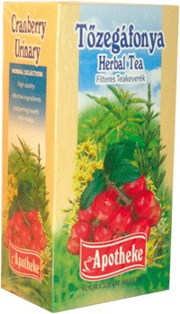 A nagyításhoz kattintson a képre! Apotheke Tőzegáfonya Tea 20 Filter