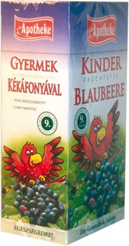 A nagyításhoz kattintson a képre! Apotheke Gyümölcstea Gyerekeknek Kékáfonya 20 Filter