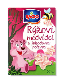 A nagyításhoz kattintson a képre! Racio Mini Rizses Szeletek Eper Ízű 35 g