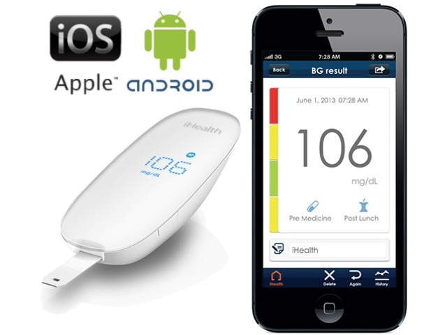 A nagyításhoz kattintson a képre! iHealth Bg5 - Vércukormérő - Okostelefonhoz