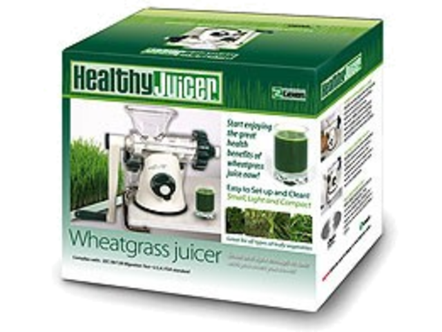 A nagyításhoz kattintson a képre! Lexen Healthy Juicer Kézi Búzafűprés (zöldségprés)- Fehér/zöld
