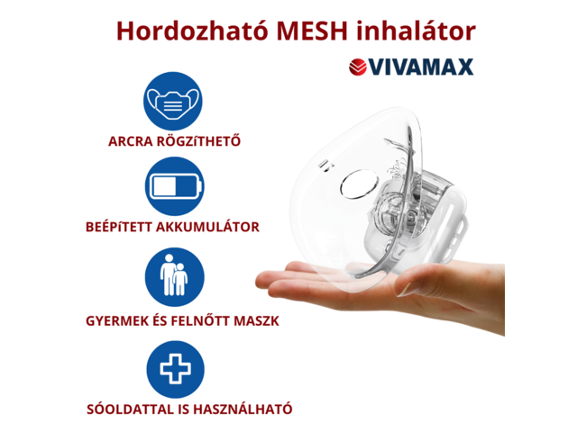 Vivamax AirMask Hordozható Mesh Inhalátor GYV29