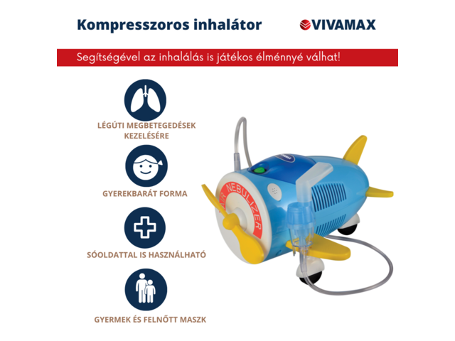 Vivamax V27 Kompresszoros Inhalátor - Repülő
