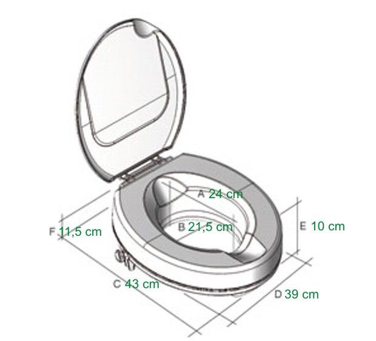 WC Magasító Ticco 10cm Csavaros Tetővel (u0006525)
