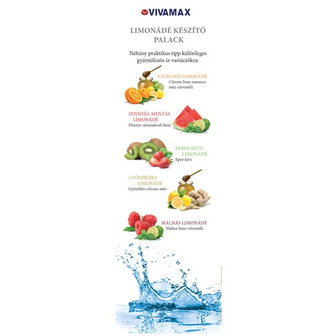 Vivamax Limonádé Készítő Palack, 450 ml - Zöld