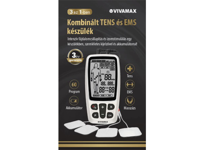Vivamax Kombinált TENS és EMS készülék - GYVTT3