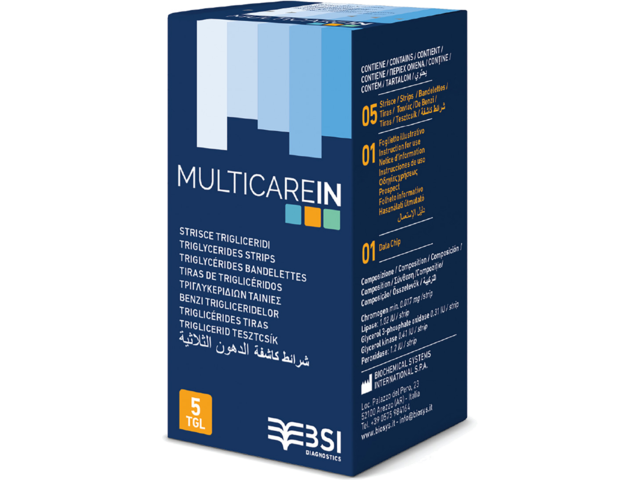 Multicare IN Trigliceridszintmérő Tesztcsík 5 db