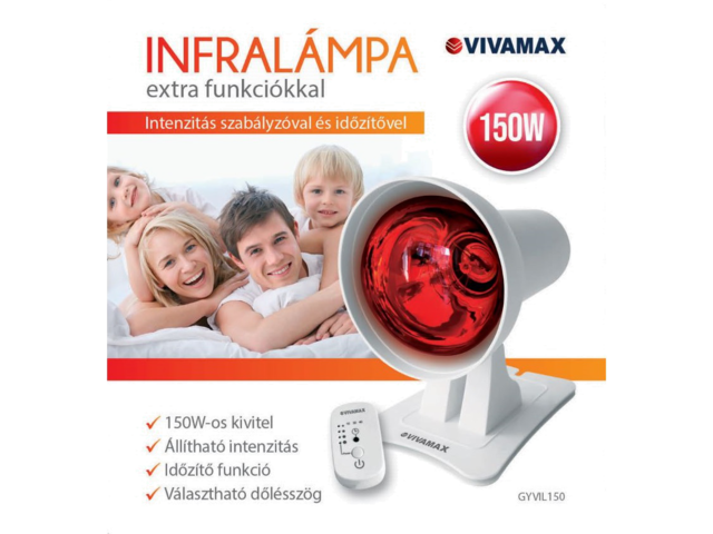Vivamax Infralámpa extra funkciókkal (150 W-os izzóval)