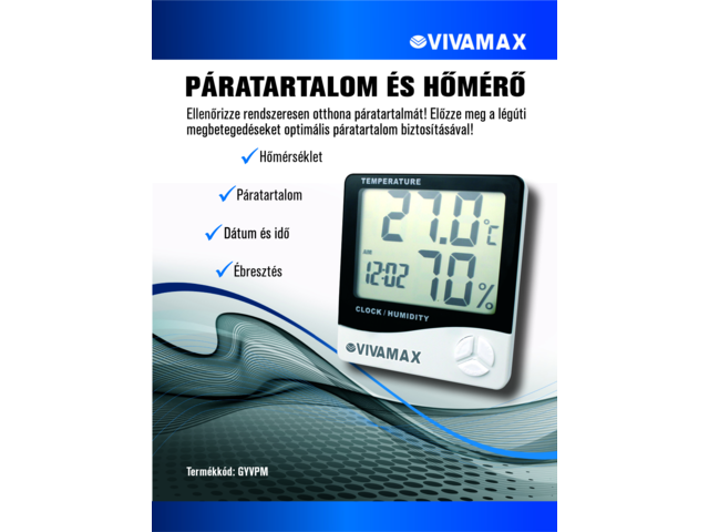 Vivamax Páratartalom- és Hőmérő - Gyvpm