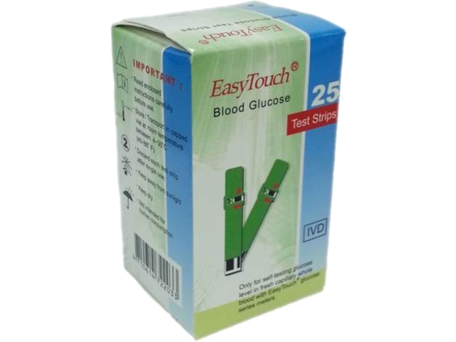 easy touch vércukormérő tesztcsík